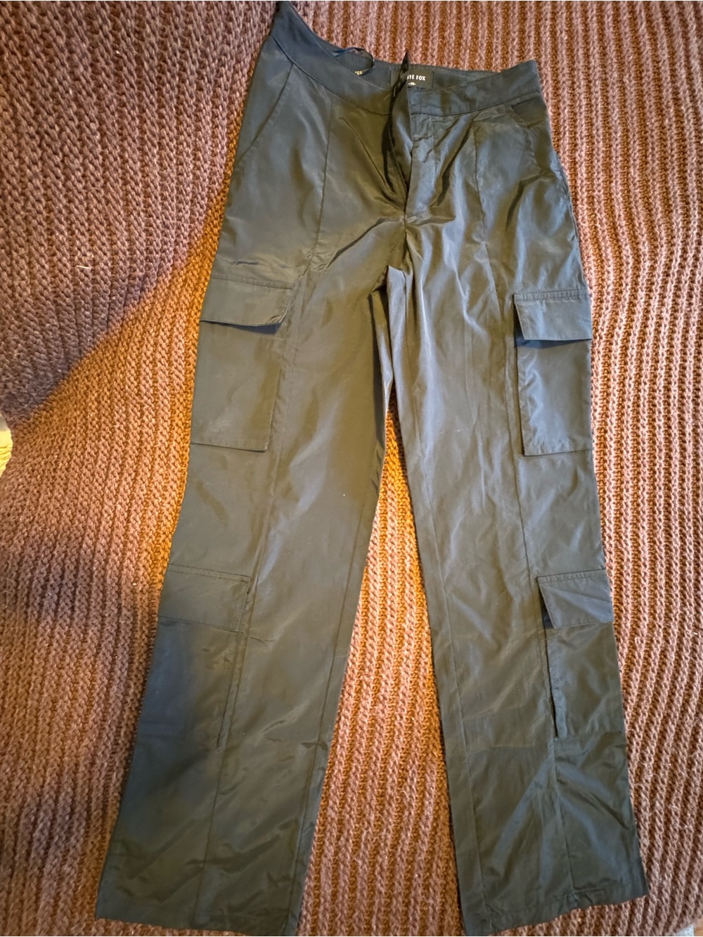 Black white fox Cargo Pants xs